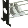 Home Basics Stackable  30 Pair Metal and Plastic Shoe Rack, Black SR10744